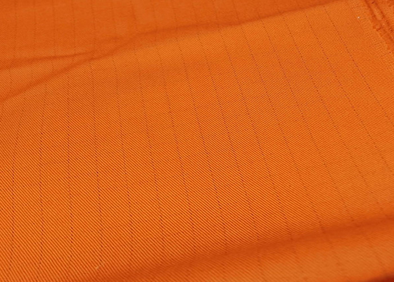 Wear Resisting Orange Anti Static Fire Retardant Fabric  260gsm