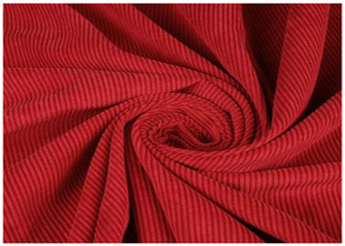 100% Cotton Red Color Wide Wale Corduroy Fabric For Jacket , Eco Friendly