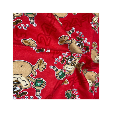 100 Cotton Cartoon Flannel Fabric For Pajamas Rotary Screen Printing
