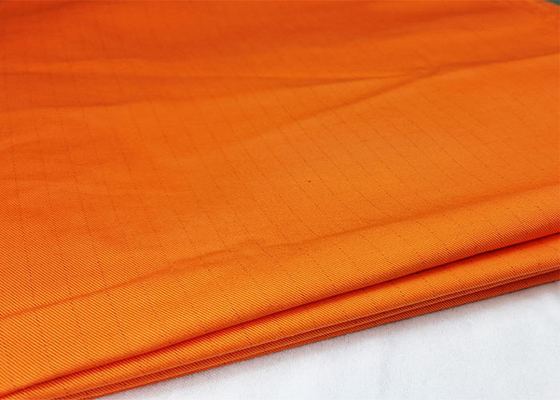 Antistatic Orange Flame Resistant Cotton Fabric For Suit anti alkali