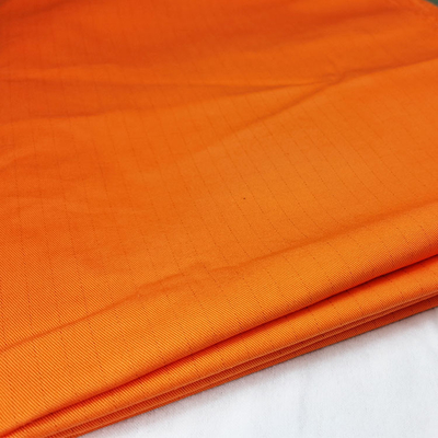 Antistatic Orange Flame Resistant Cotton Fabric For Suit anti alkali
