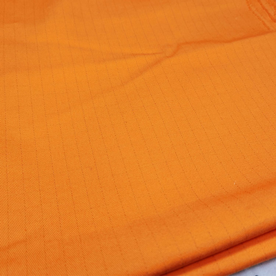 Antistatic Orange Flame Resistant Cotton Fabric For Suit anti alkali