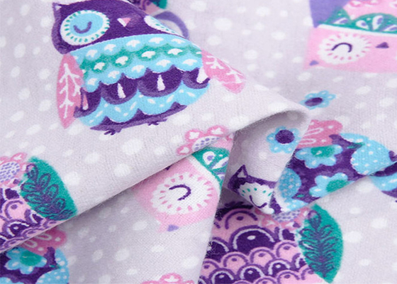 All Colors Cotton Flannelette Fabric Printed For Baby Kids  Environmental Protection
