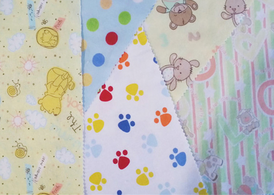 SGS 100% Cotton Flannel Printed Fabric Flannel Pajamas Fabric 200g/m2