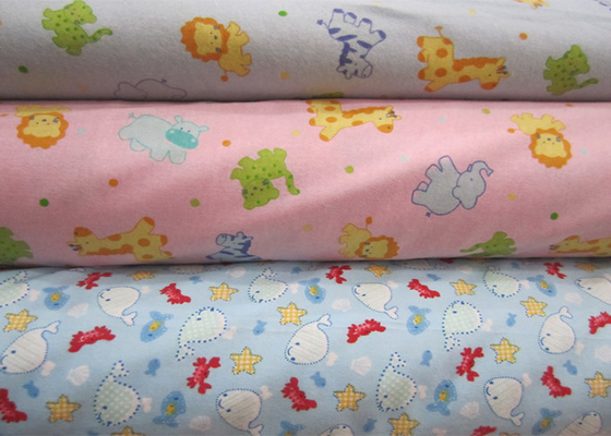 Combed Yarn 100% Cotton Flannel Cloth  Kids Flannel Fabric 44inch