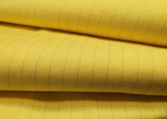 EN1149  Grid Uniform Cloth Cotton Anti Static Fabric 260gsm For Workwear