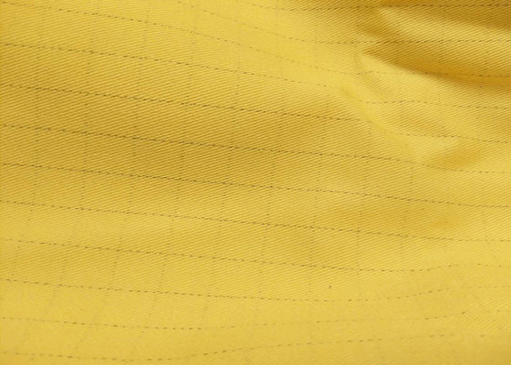 EN1149  Grid Uniform Cloth Cotton Anti Static Fabric 260gsm For Workwear