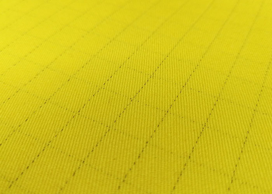 240gsm Yellow Flame Resistant Cotton Antistatic Fabric For Suit Anti Alkali