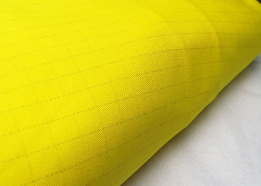 C100% 20*16 The Grid Yarn Card  Anti Static Fabric With Stripe Carbon Fiber For Workwear