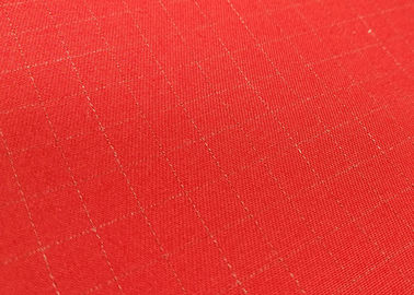 C100% 20*16 The Grid Yarn Card  Anti Static Fabric With Stripe Carbon Fiber For Workwear