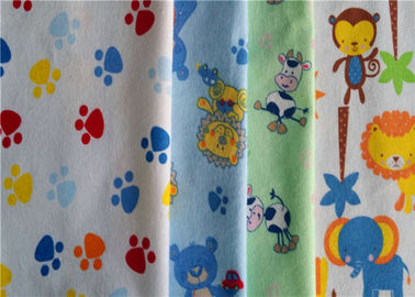 Cartoon Cotton Flannel Cloth Double Brushed Flannel Fabric For Baby Bedding