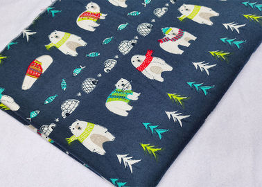 Solid Color Flannel Fabric Fully Cotton Baby Cartoon Print Flannel Shrink Resistant
