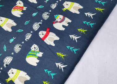Solid Color Flannel Fabric Fully Cotton Baby Cartoon Print Flannel Shrink Resistant