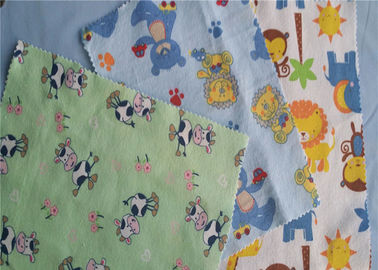Bleach Dyeing & Printing 160gsm Cotton Flannel Cloth For Bedding Sets