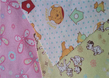 Twill Cotton Flannel Cloth Fire Resistant Printed Single Side Flannelette