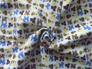 Single Side Printed Flannel Fabric 60% Cotton 40% Polyester Antibacterial