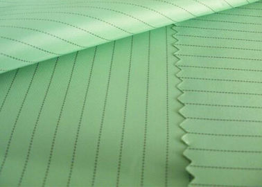 100% Polyester Plain Anti Static Fabric 100D 0.5cm Grid Strip For Lab Coat