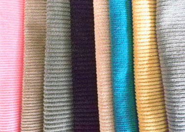 Printed Cotton Corduroy Fabric 16 Wale Flame Retardant For Curtain / Dress