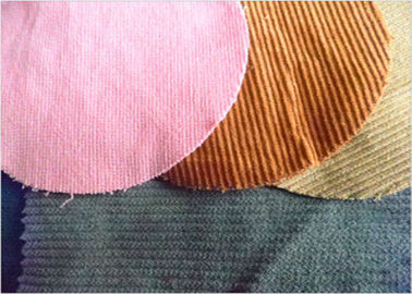 Printed Cotton Corduroy Fabric 16 Wale Flame Retardant For Curtain / Dress