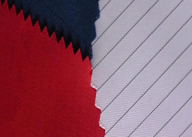 Soft Polyester Cotton Twill Fabric Anti Static Filament Yarn 2% Carbon Fiber