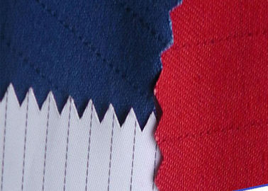 Soft Polyester Cotton Twill Fabric Anti Static Filament Yarn 2% Carbon Fiber