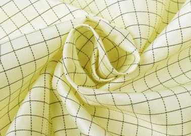 Yellow Color Anti Static Fabric Twill Woven 100D48FX100D48F Yarn Count