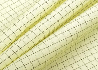 Yellow Color Anti Static Fabric Twill Woven 100D48FX100D48F Yarn Count