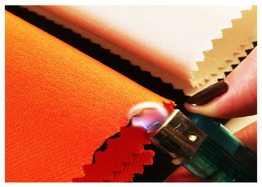 FR 100% Cotton Red And Orange Colors Fireproof Fabric For Safety Garments To Firefighter