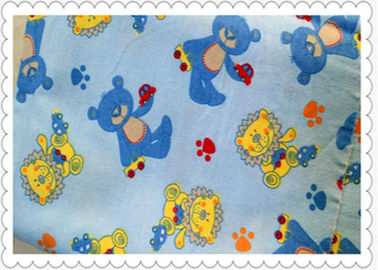 Cartoon Printed 150gm Cotton Flannel Cloth Double Side Bushed  For Baby Bedding Sets