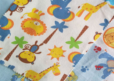 Dyed Printed Cotton Flannel Cloth , Children Clothing Fabric Widely Use