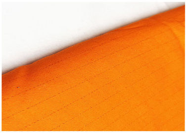 Twill 100% Cotton Orange Color Anti Static Fabric Breathable And Comfortable