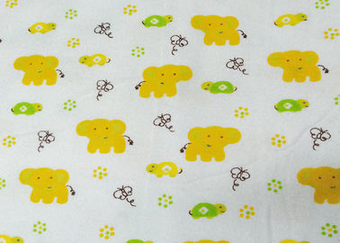 Cartoon Animal Reactive Printed 150gsm Cotton Flannel Cloth