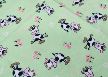 Cartoon Animal Reactive Printed 150gsm Cotton Flannel Cloth