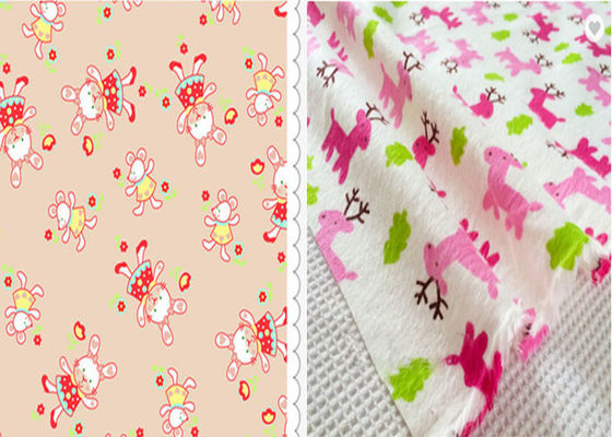 Cute Plain Dyed Printed SGS Cotton Flannel Cloth For Children