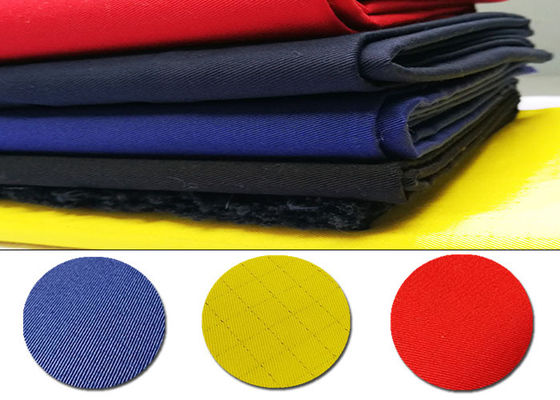 100% Cotton Khaki Fire Retardant Fabric 320GSM Soft Hand Feeling
