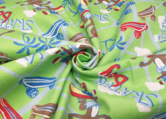 Width 36'' Lannel Fabric Cotton With Cartoon Printing