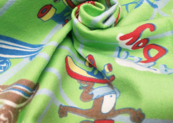 Width 36'' Lannel Fabric Cotton With Cartoon Printing