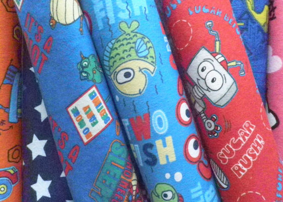 Yarn Dyed Soft Cotton Flannel Fabric Knitted For Children Underwear