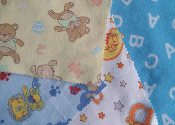 Soft And Healthy Floral Printed Cotton Flannel Cloth For Blanket Bedding