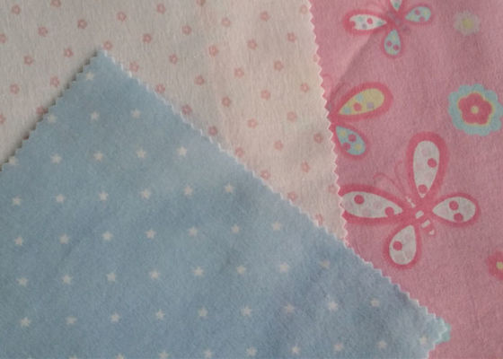 Twill Serge Reactive Printing 135gsm Cotton Flannel Cloth For Baby Blanket Bedding