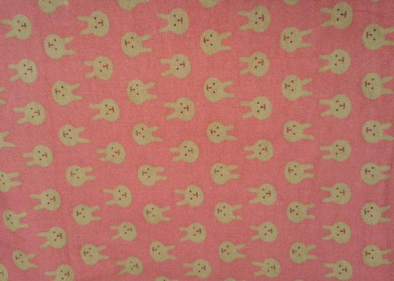100% Cotton Flannel Fabric Pink Printed Width 43''/44''