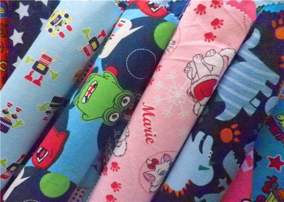 100% Cotton Flannel Cloth Double Brushed Cartoon Design For Bedding Sets
