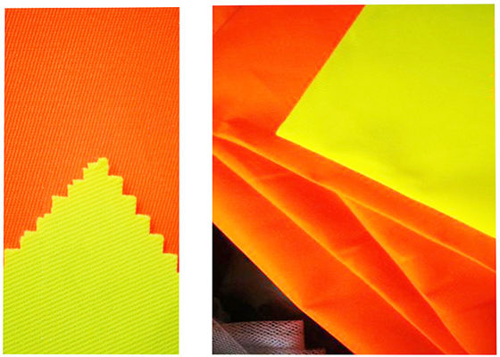 Polyester Cotton Twill Fluorescent Cloth Water Oil Proof Clothing Material