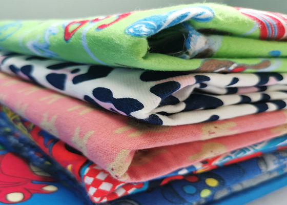 Double Side Brushed Cotton Flannel Cloth Printed Fabric For Kids Pajamas