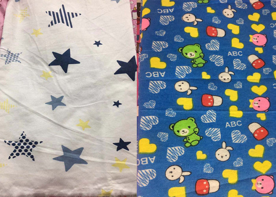 Textile Printing Home Textile Fabric Cotton Reactive Print Flannel Fabric For Baby
