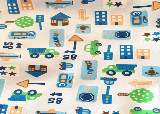 Cute Design Pattern Kids Cloth 150GSM Cotton Flannel Printed Fabric Dyeing Fabric
