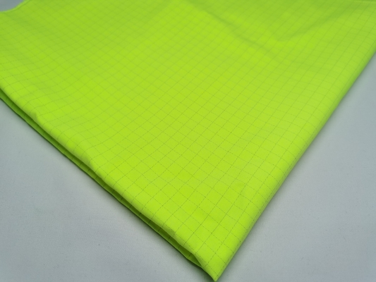 T/C 80/20 Fluorescent Yellow Water Proof Fabric For Work Wear And Uniform