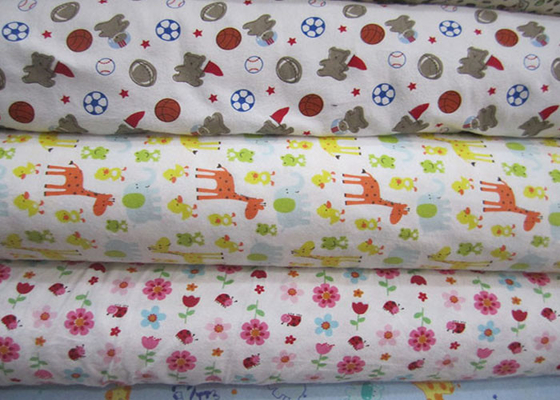 100% Cotton Printed Baby Prints Cotton Flannel Cloth For Babywear Child