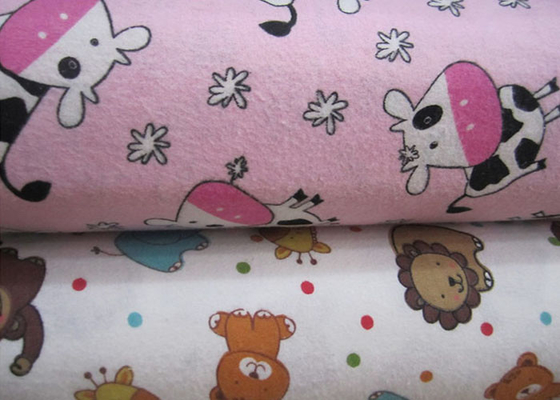 150gsm 100% Cotton Flannel Cloth Custom Printed Flannel Fabric