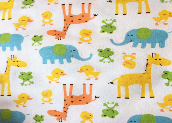Home Textile 150gsm Cotton Flannel Cloth Reactive Print Flannel Fabric Baby